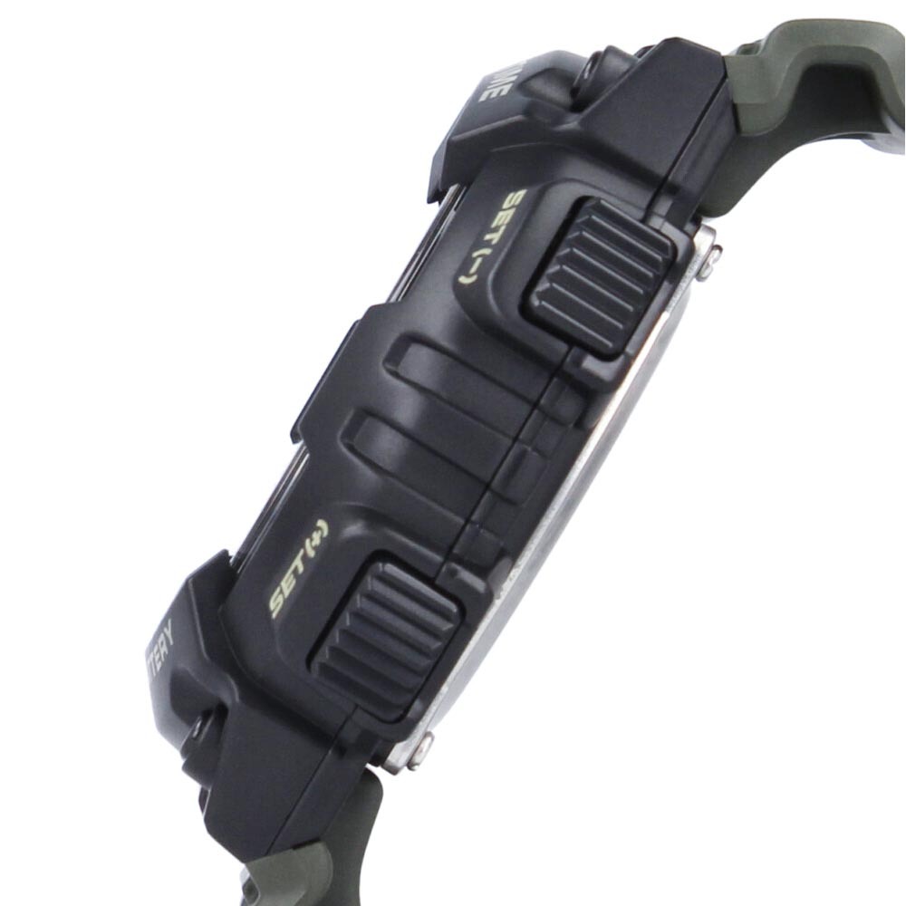 Casio Analog Digital AEQ-110W-3A Telememo Watch 10Y Battery Life Green Black ozdigitalwatch.com.au
