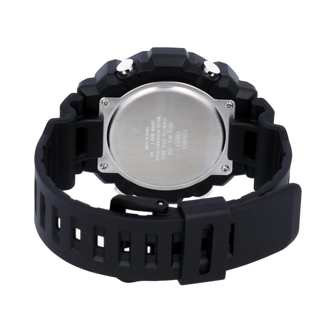 Casio Analog Digital AEQ-120W-2AV World Time Alarm Men's Watch (10-Years Battery Life) (Black & Blue) AEQ120W-2AV