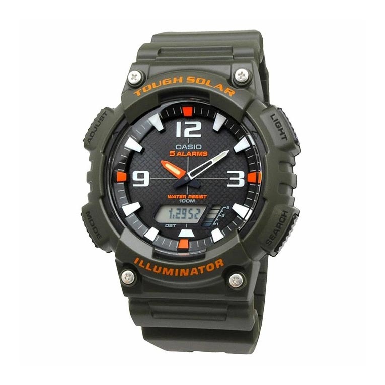 Casio AQ-S810W-3AV Solar Illuminator World Time Digital Men Sport Watch Green ozDigitalWatch.com.au