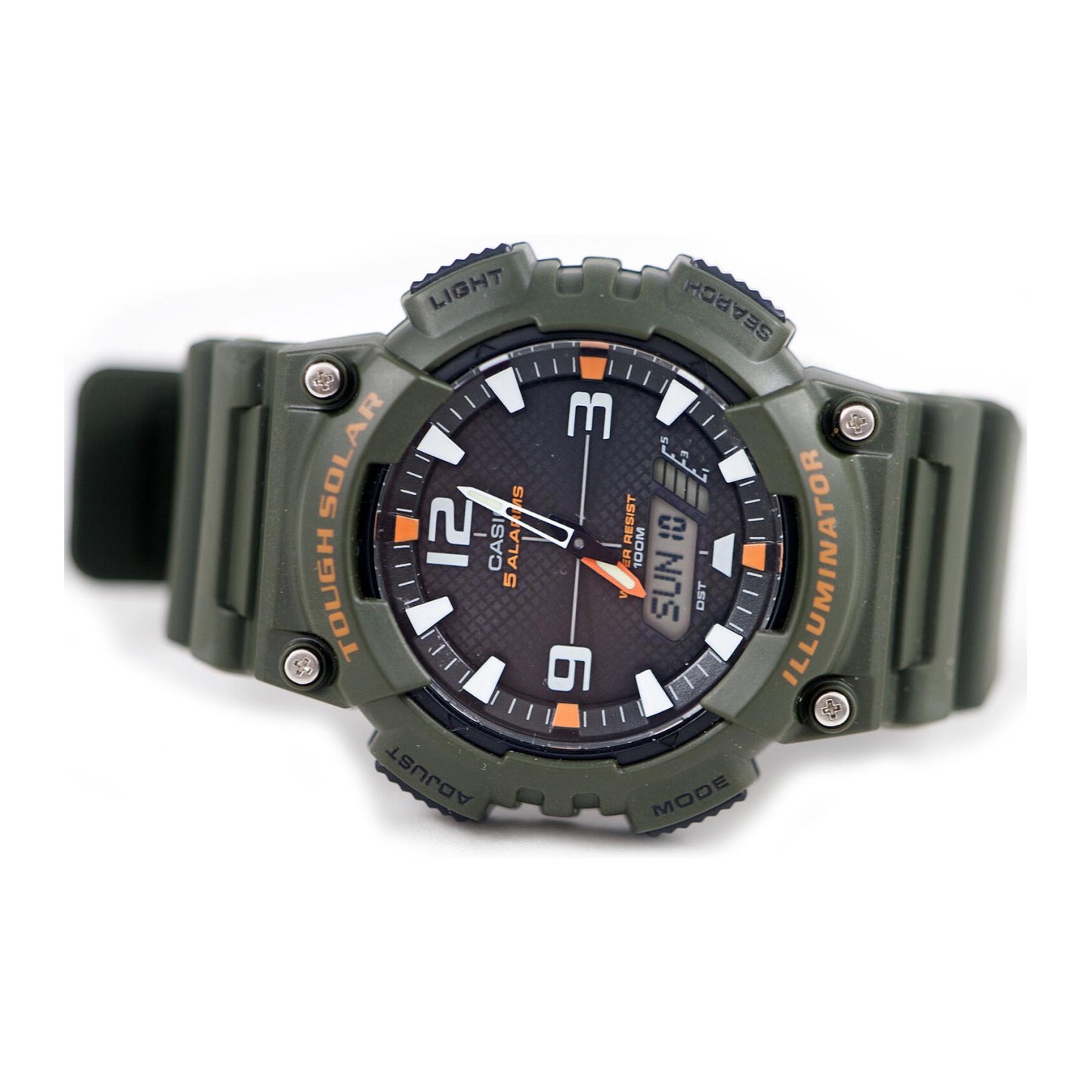 Casio AQ-S810W-3AV Solar Illuminator World Time Digital Men Sport Watch Green ozDigitalWatch.com.au