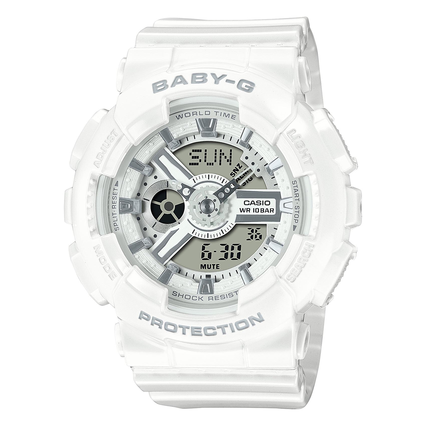 Casio Baby-G BA-110X-7A3 Analog Digital Watch (White, Gloss Finish) BA110X-7A3