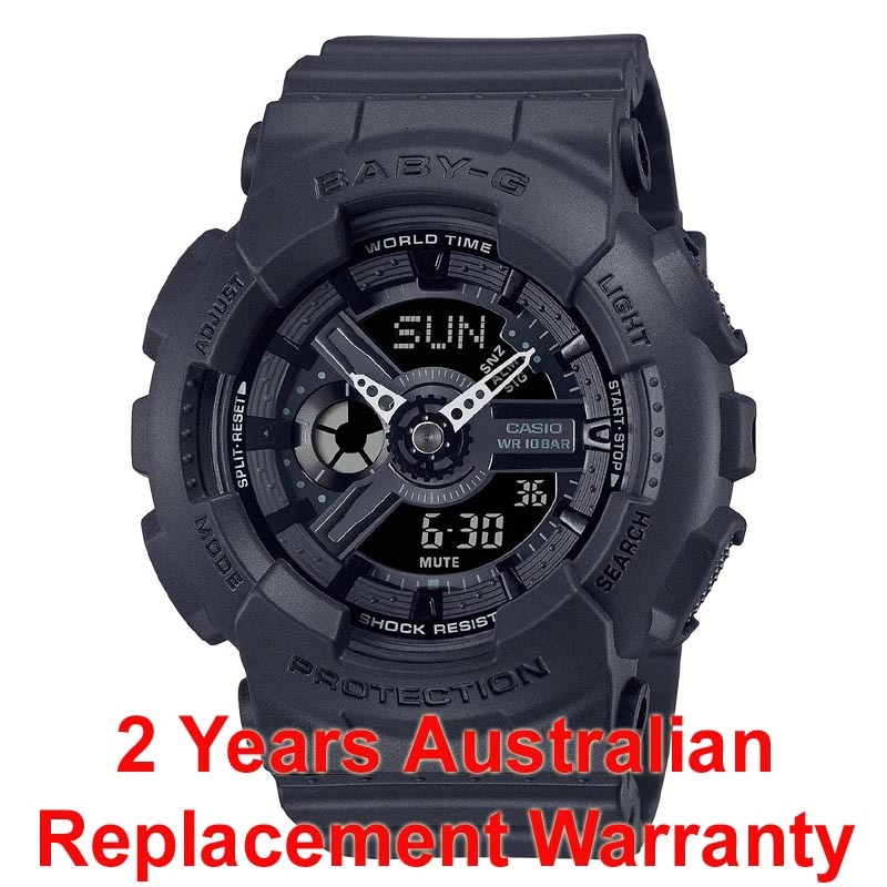 Casio Baby-G BA-110XBC-1A Analog Digital Watch Black (BA-110BC-1A upgrade) ozdigitalwatch.com.au