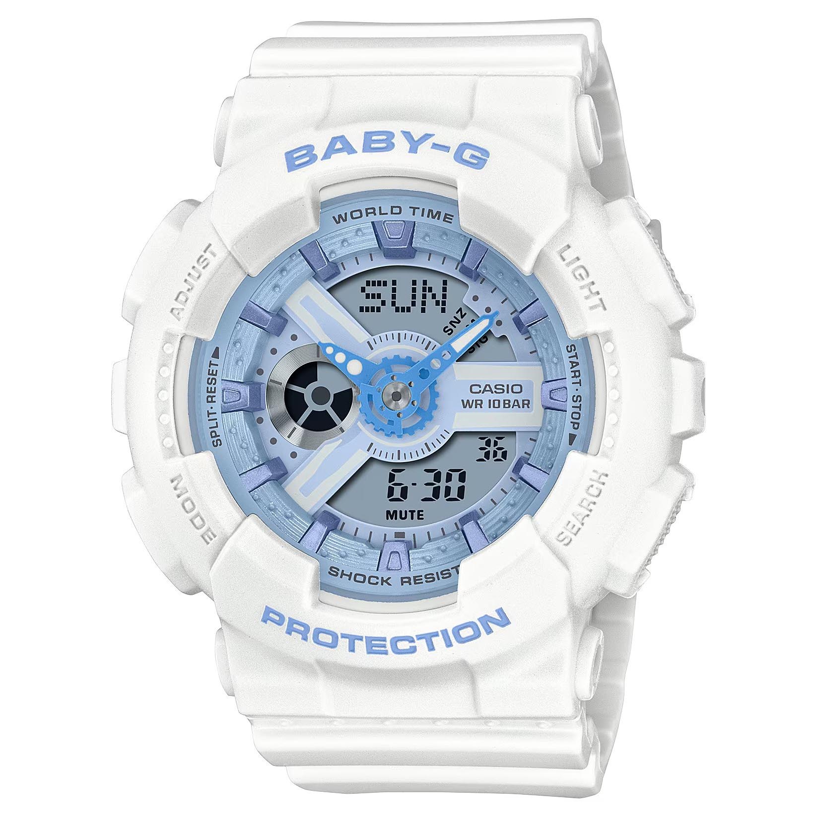 Casio Baby-G BA-110XBE-7A Analog Digital Watch (White x Blue) BA110XBE-7A