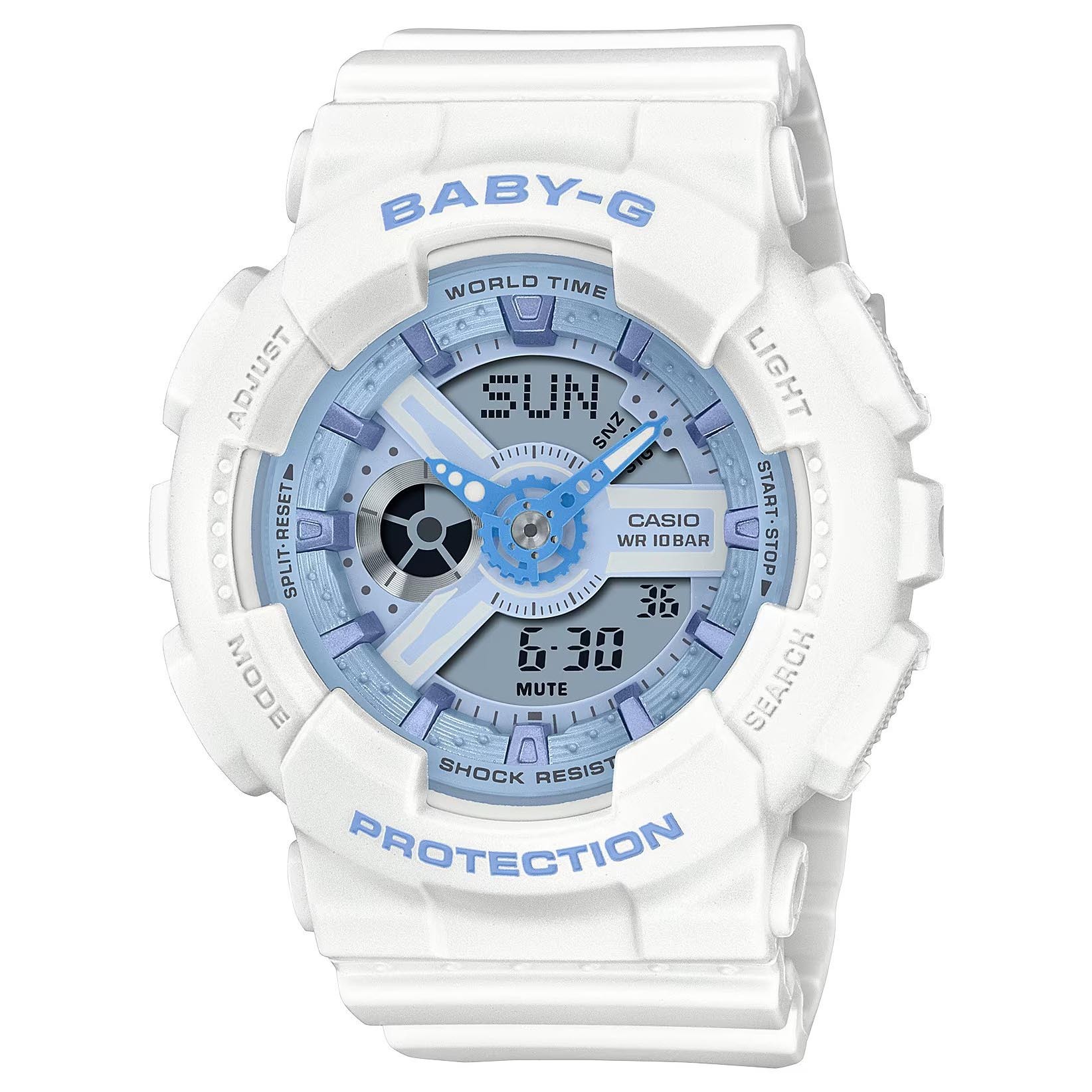Casio Baby-G BA-110XBE-7A Analog Digital Watch (White x Blue) BA110XBE-7A