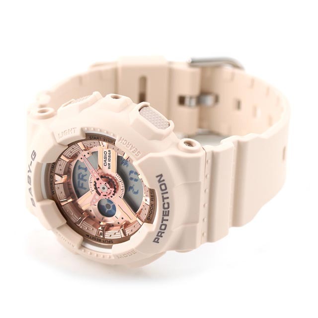 Casio Baby-G BA-110XCP-4A Analog Digital Watch (Beige x Rose Gold) – ozDigitalWatch.com.au