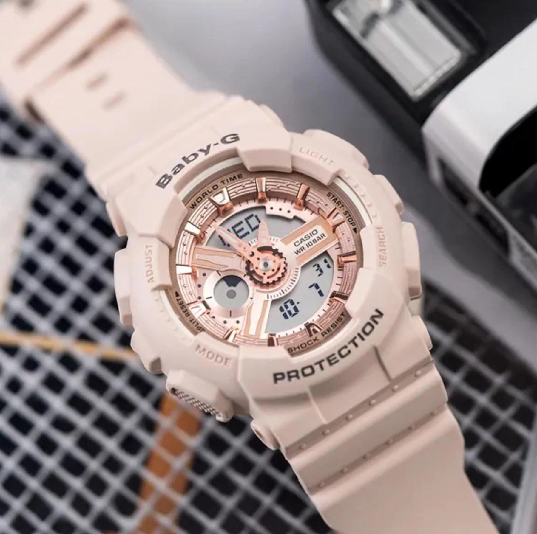 Casio Baby-G BA-110XCP-4A Analog Digital Watch (Beige x Rose Gold) – ozDigitalWatch.com.au