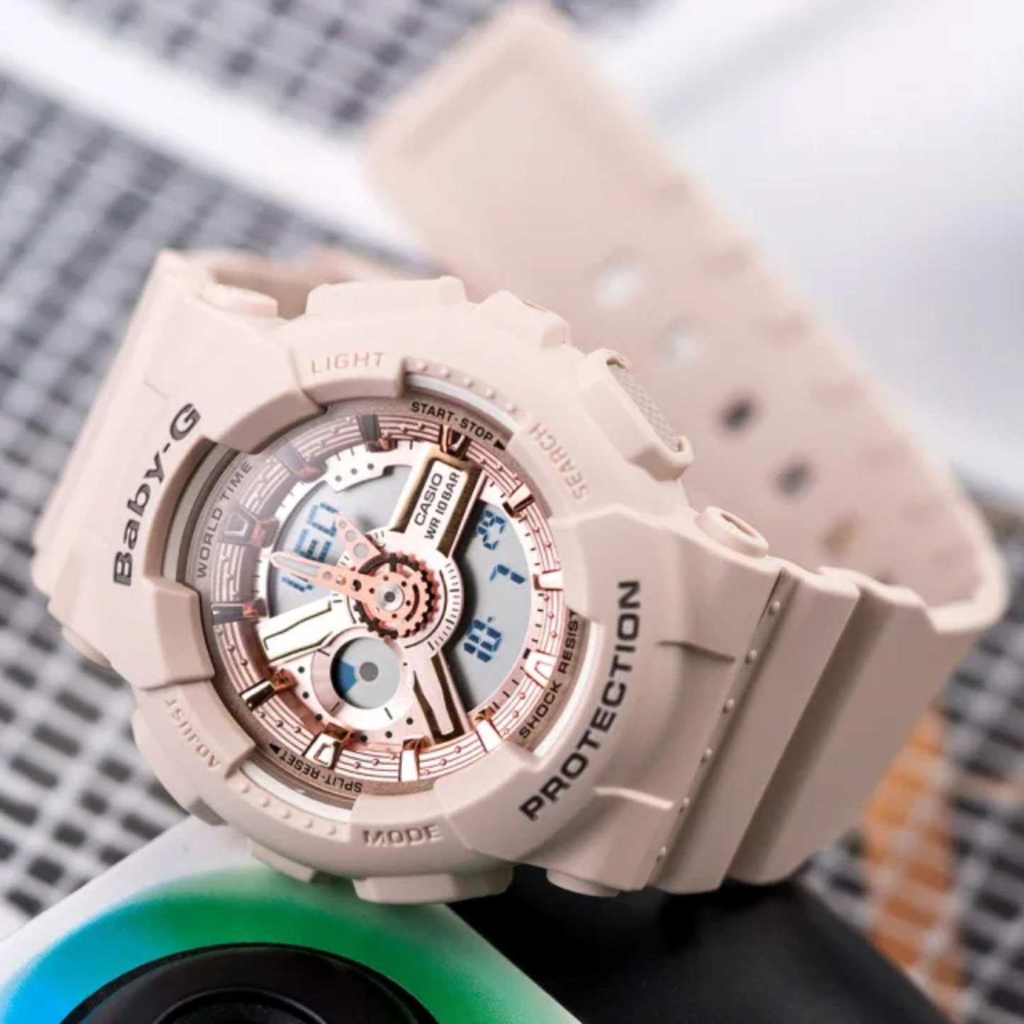 Casio Baby-G BA-110XCP-4A Analog Digital Watch (Beige x Rose Gold) – ozDigitalWatch.com.au
