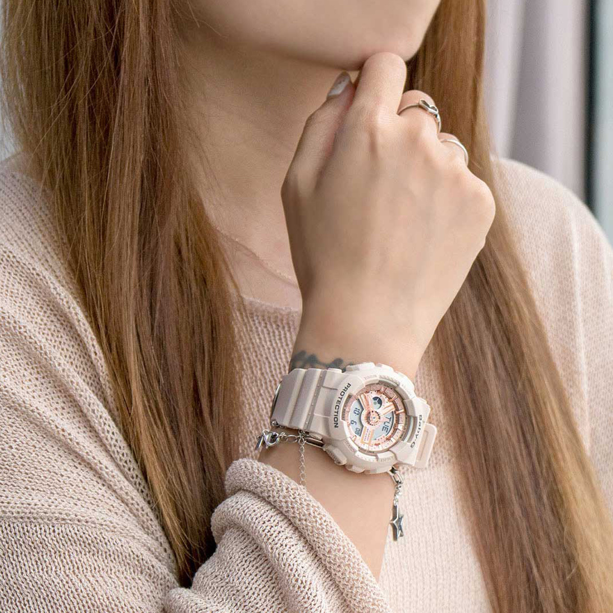 Casio Baby-G BA-110XCP-4A Analog Digital Watch (Beige x Rose Gold) – ozDigitalWatch.com.au