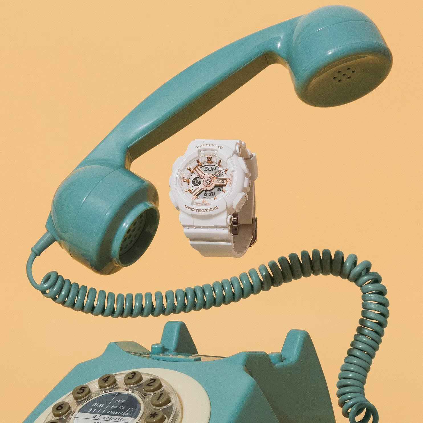 Casio Baby-G BA-110XRG-7A Analog Digital Watch (White x Rose Gold) BA110XRG-7A