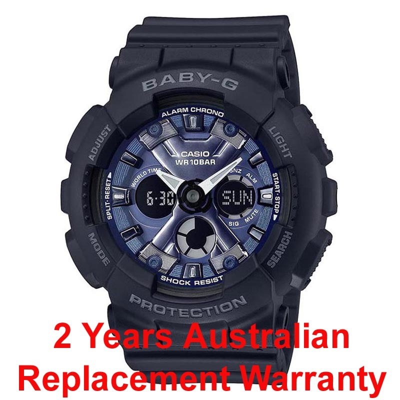 Casio Baby-G BA-130-1A2 Analog Digital Watch (Blue x Black) ozdigitalwatch.com.au