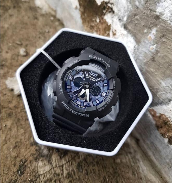 Casio Baby-G BA-130-1A2 Analog Digital Watch (Blue x Black) ozdigitalwatch.com.au