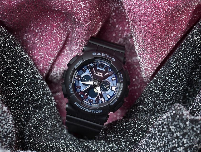 Casio Baby-G BA-130-1A2 Analog Digital Watch (Blue x Black) ozdigitalwatch.com.au