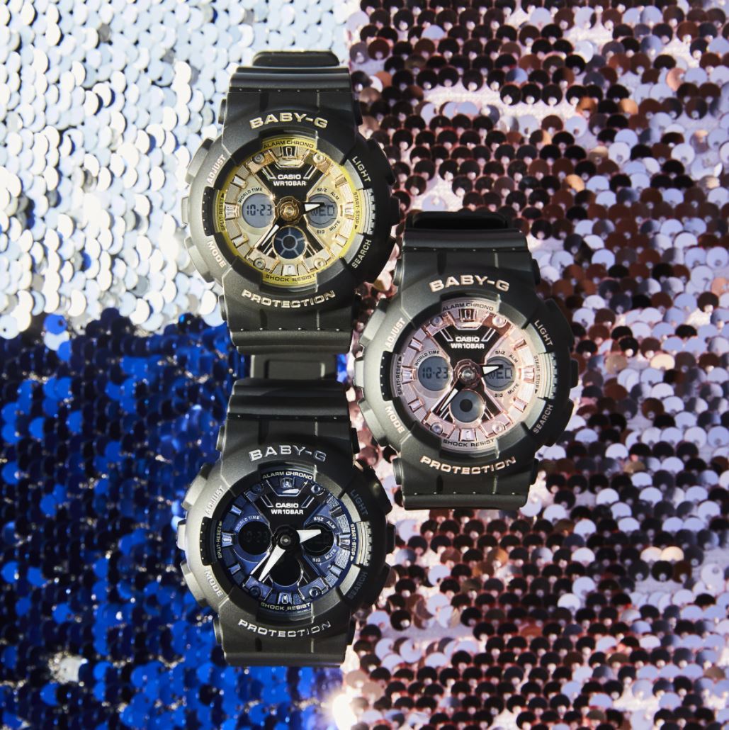 Casio Baby-G BA-130-1A2 Analog Digital Watch (Blue x Black) ozdigitalwatch.com.au