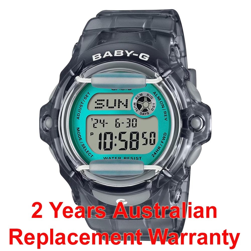 Casio Baby-G BG-169U-8B Digital 200m Ladies / Kids Watch (Black, Semi-Transparent)