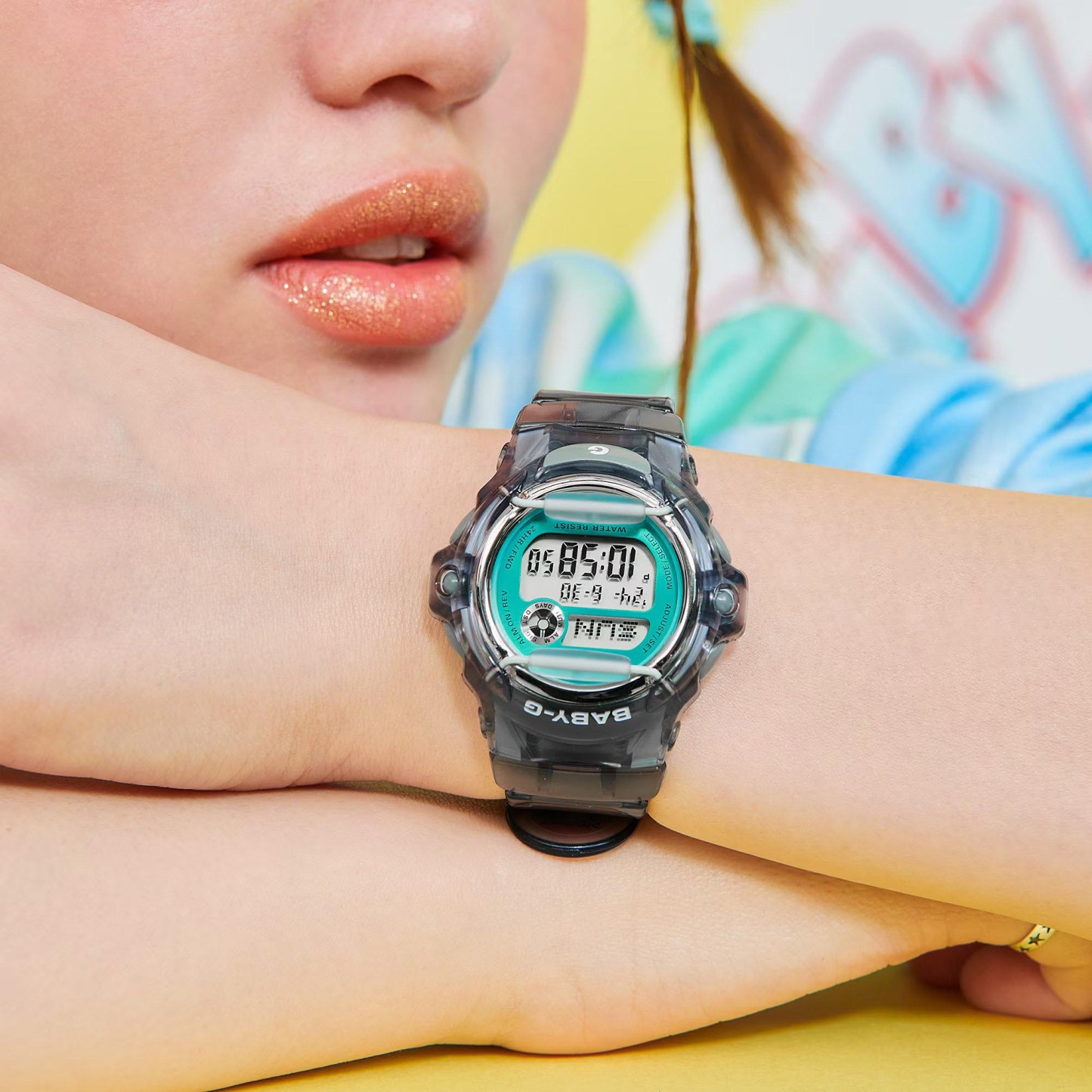 Casio Baby-G BG-169U-8B Digital 200m Ladies / Kids Watch (Black, Semi-Transparent)