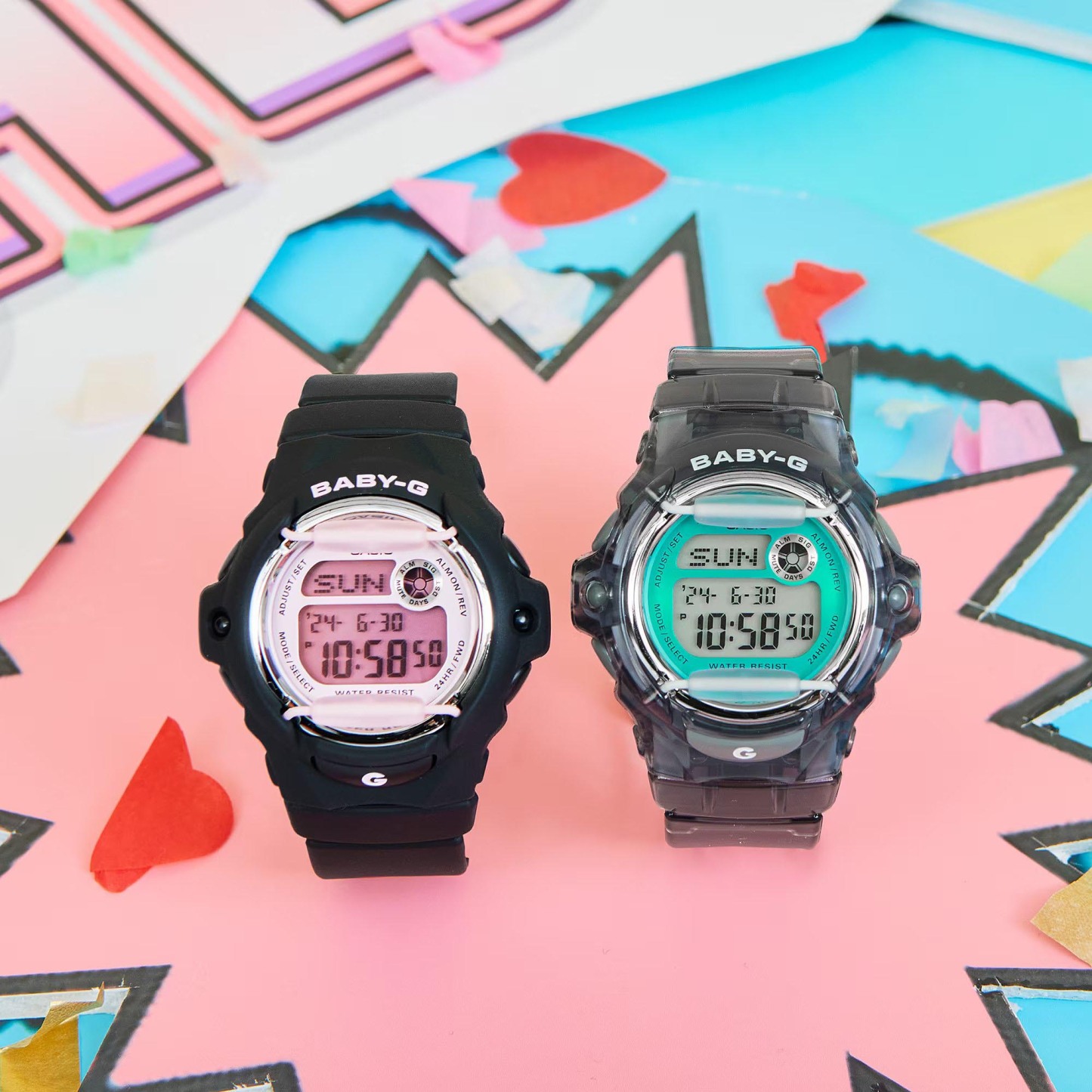 Casio Baby-G BG-169U-8B Digital 200m Ladies / Kids Watch (Black, Semi-Transparent)