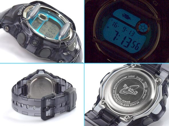 Casio Baby-G BG-169U-8B Digital 200m Ladies / Kids Watch (Black, Semi-Transparent)