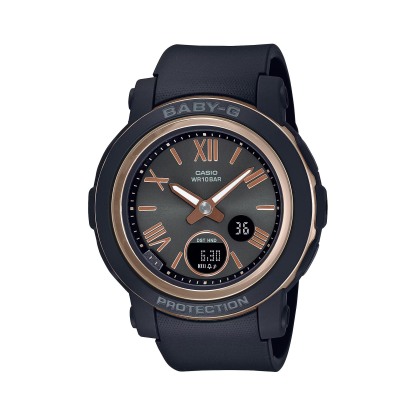 Casio Baby-G BGA-290-1A Analog Digital Watch (Black x Pink Gold) BGA290-1A