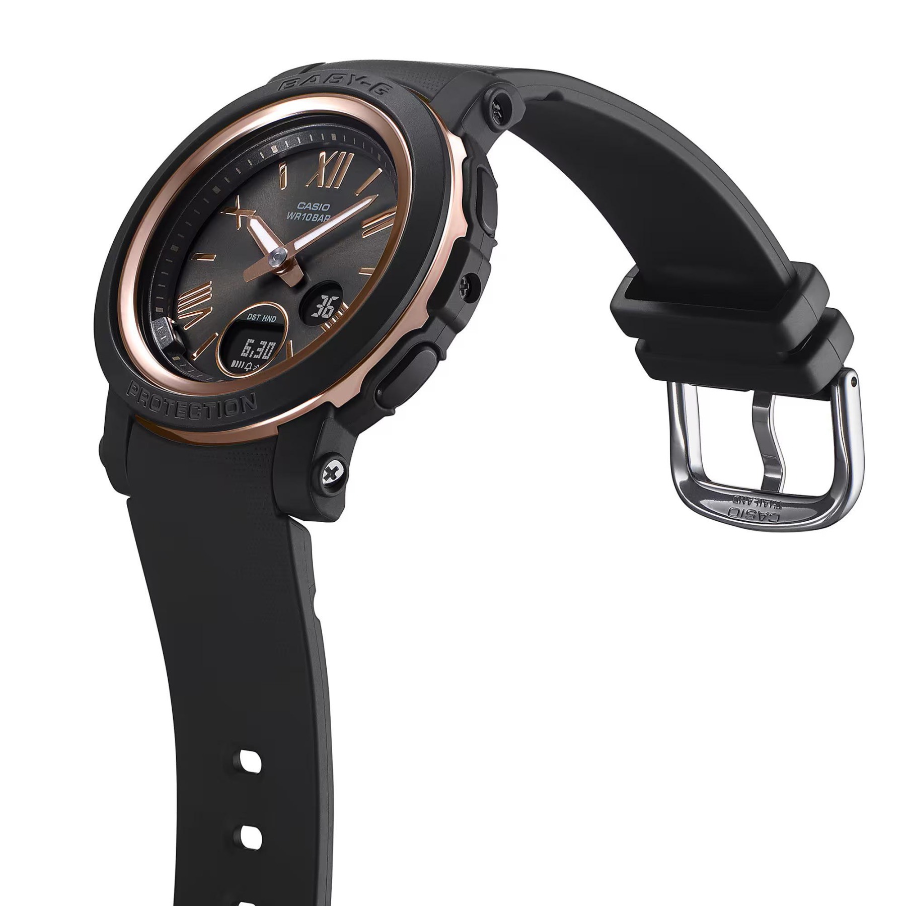 Casio Baby-G BGA-290-1A Analog Digital Watch (Black x Pink Gold) BGA290-1A