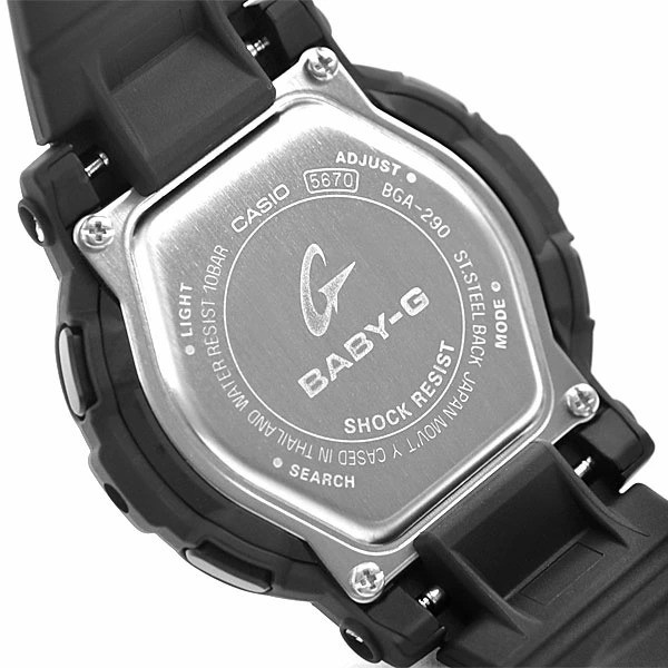 Casio Baby-G BGA-290-1A Analog Digital Women's Watch (Black x Pink Gold) BGA290-1A