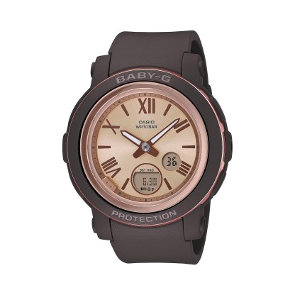 Casio Baby-G BGA-290-5A Analog Digital Watch (Rose Gold x Dark Brown) BGA290-5A