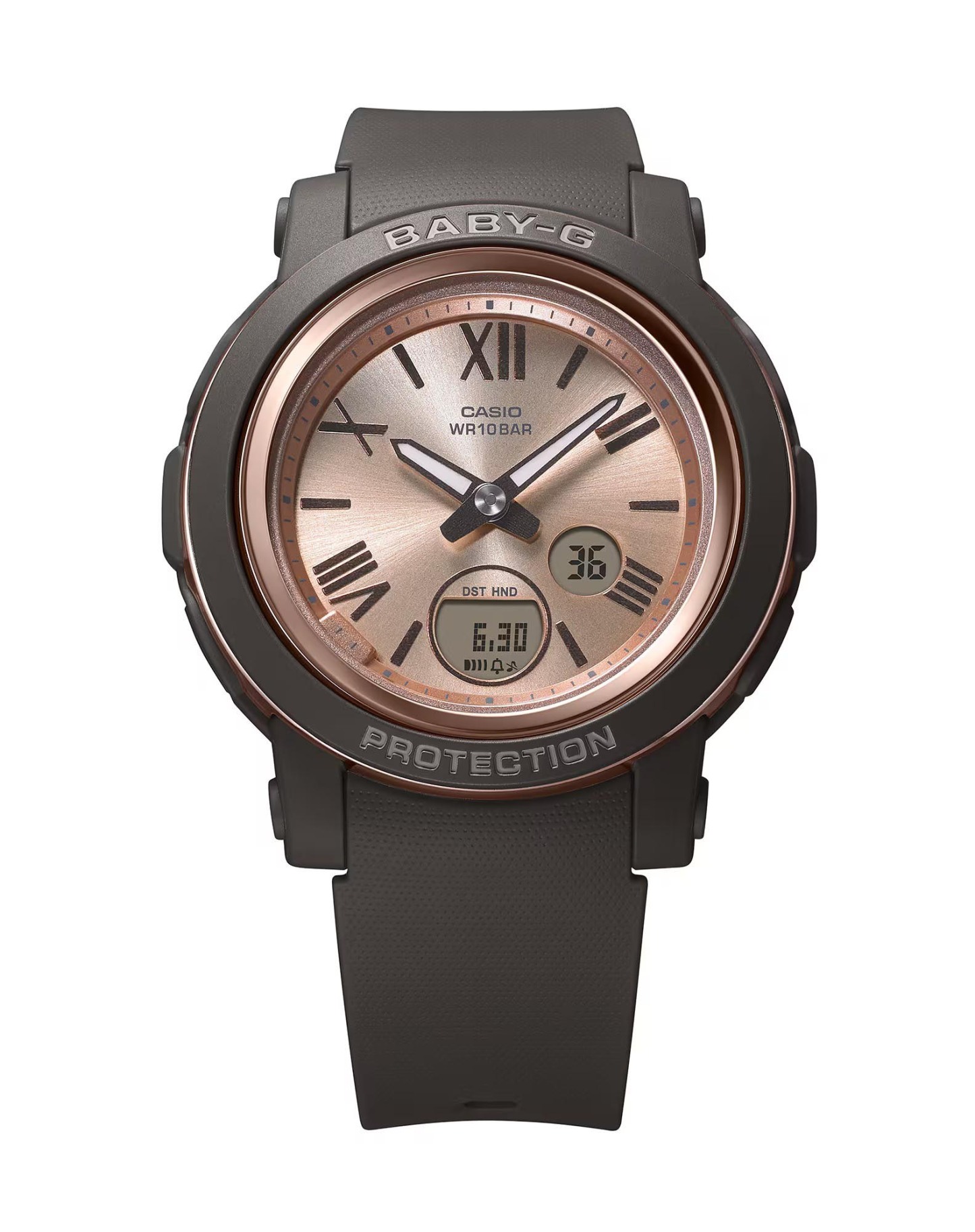Casio Baby-G BGA-290-5A Analog Digital Watch (Rose Gold x Dark Brown) BGA290-5A