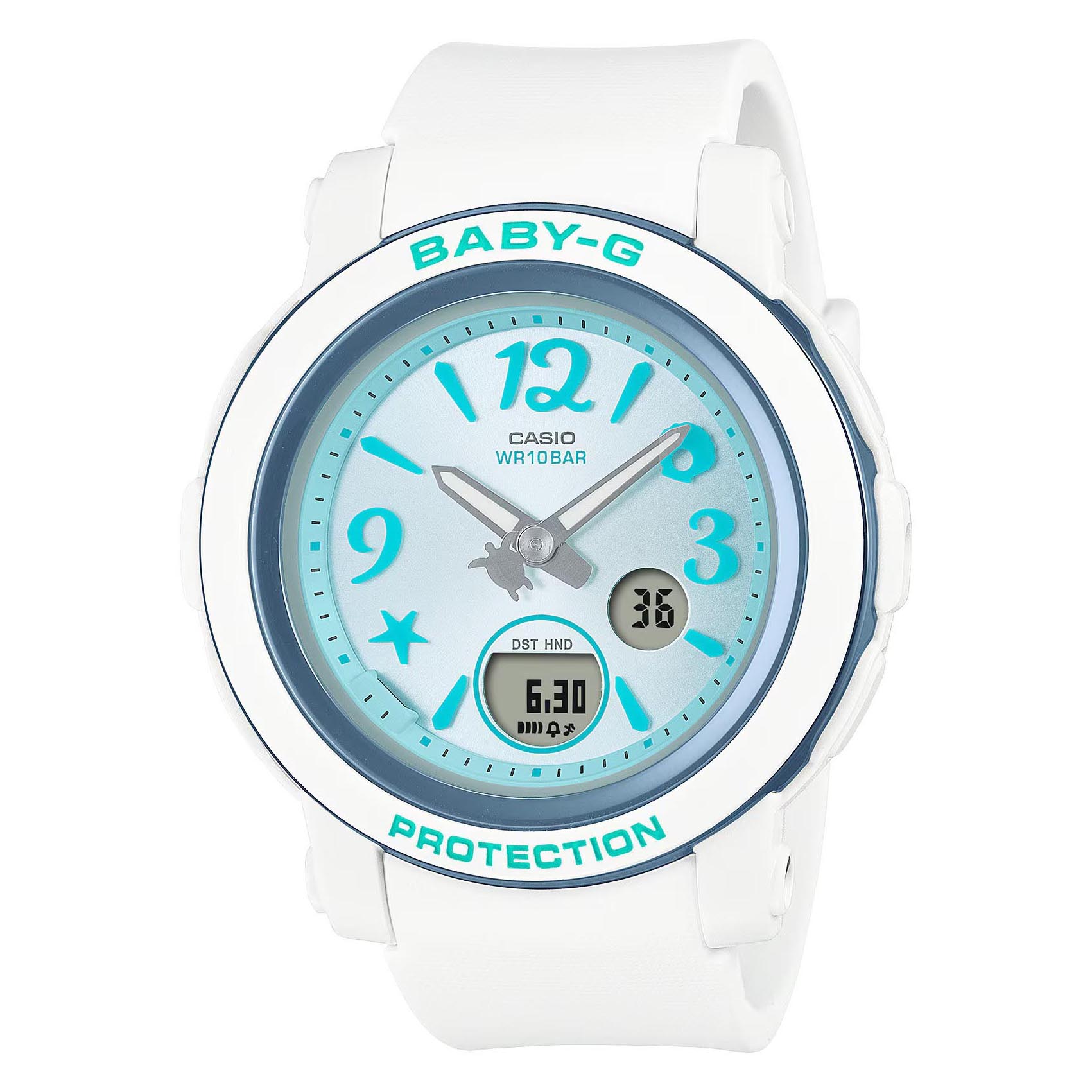 Casio Baby-G BGA-290US-2A Undersea World Analog Digital Women's Watch (White & Blue) BGA290US-2A