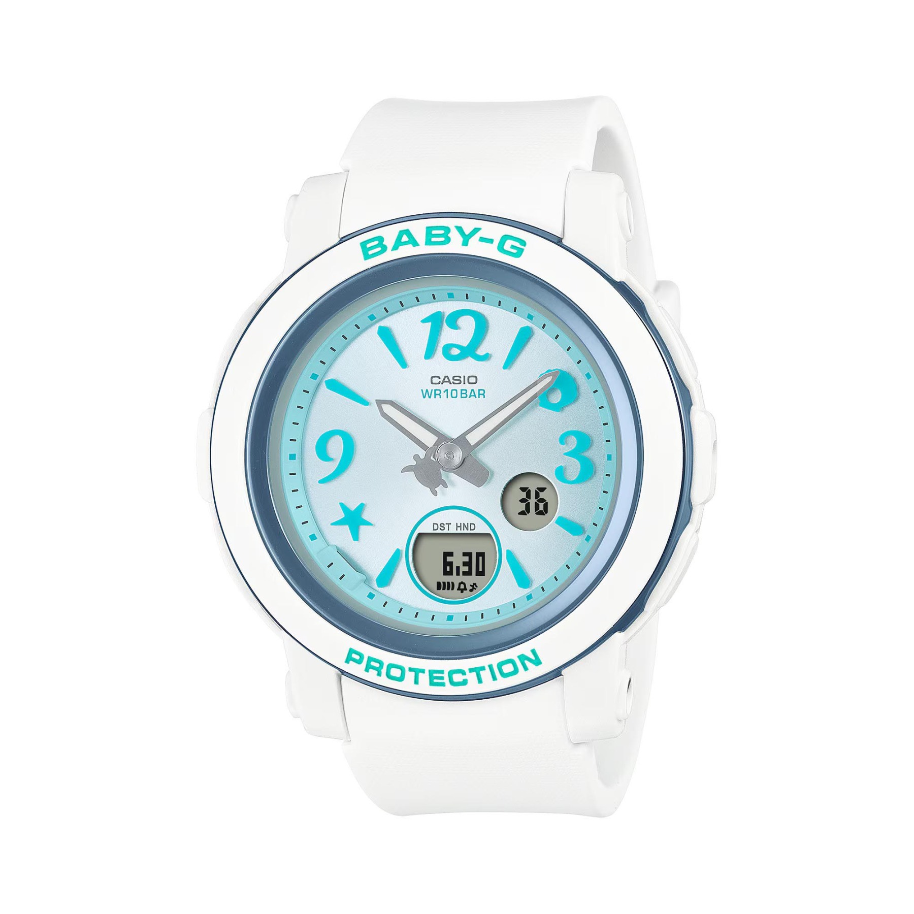 Casio Baby-G BGA-290US-2A Analog Digital Watch (White x Blue) BGA290US-2A