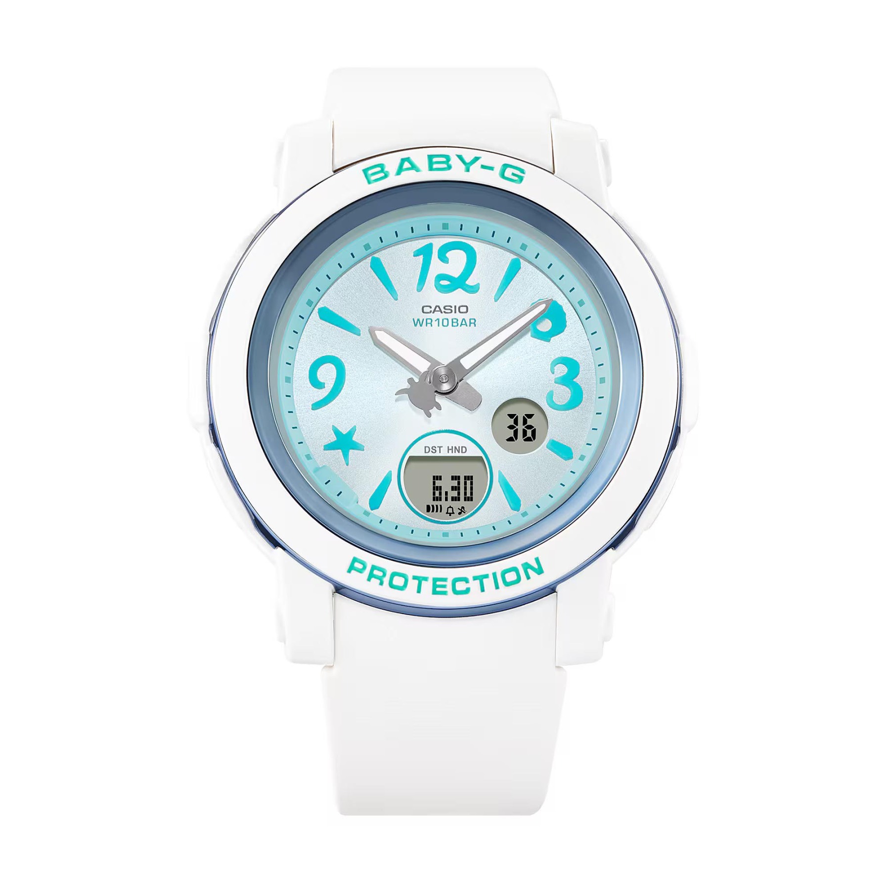 Casio Baby-G BGA-290US-2A Analog Digital Watch (White x Blue) BGA290US-2A