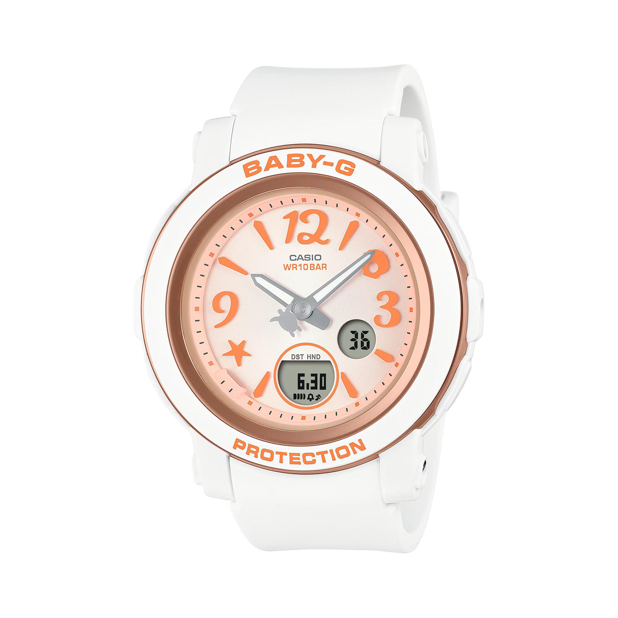 Casio Baby-G BGA-290US-4A Analog Digital Watch (White x Rose Gold) BGA290US-4A