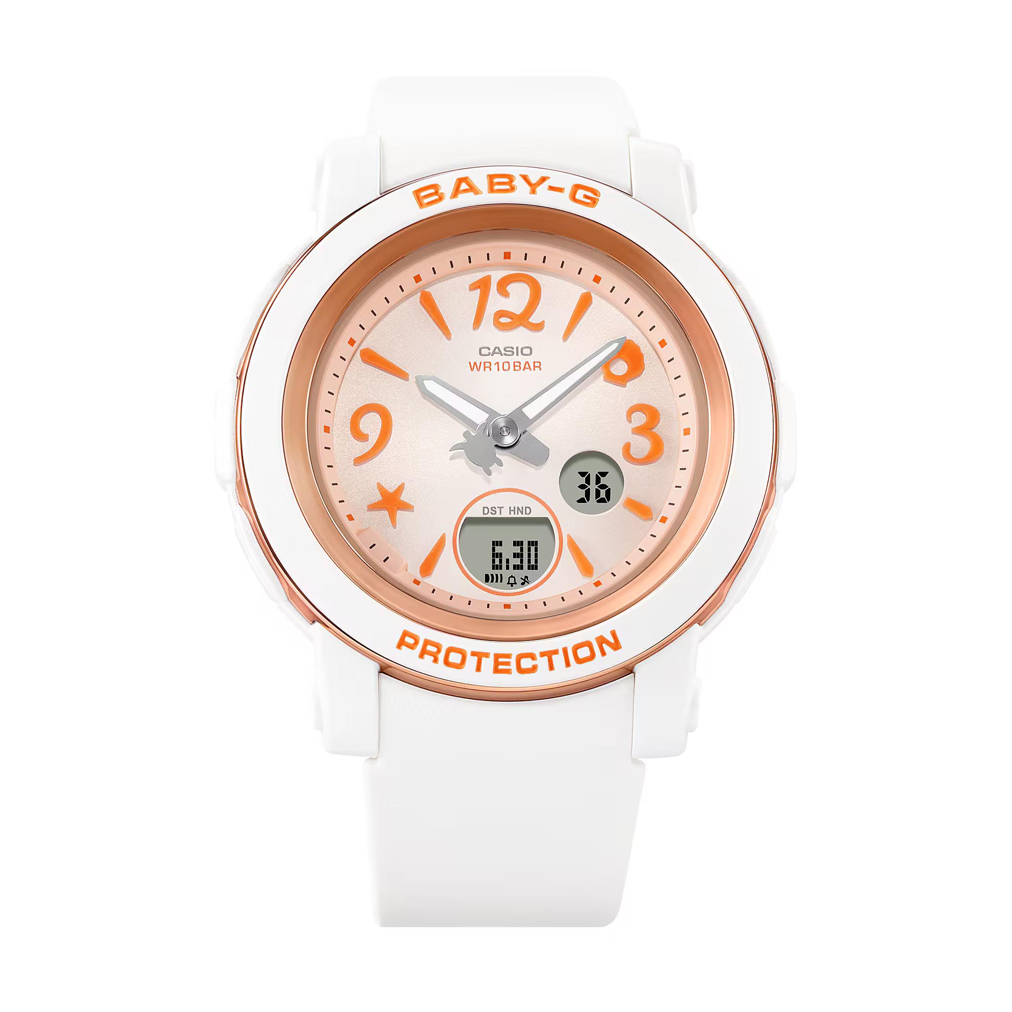 Casio Baby-G BGA-290US-4A Analog Digital Watch (White x Rose Gold) BGA290US-4A