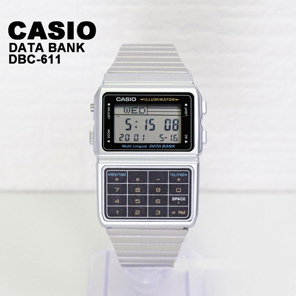 Casio Databank DBC-611-1 Digital Calculator Alarm Dual Time Men Watch ozDigitalWatch