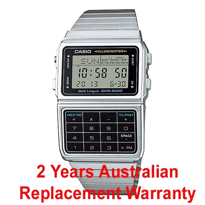 Casio Databank DBC-611-1 Digital Calculator Alarm Dual Time Men Watch ozDigitalWatch