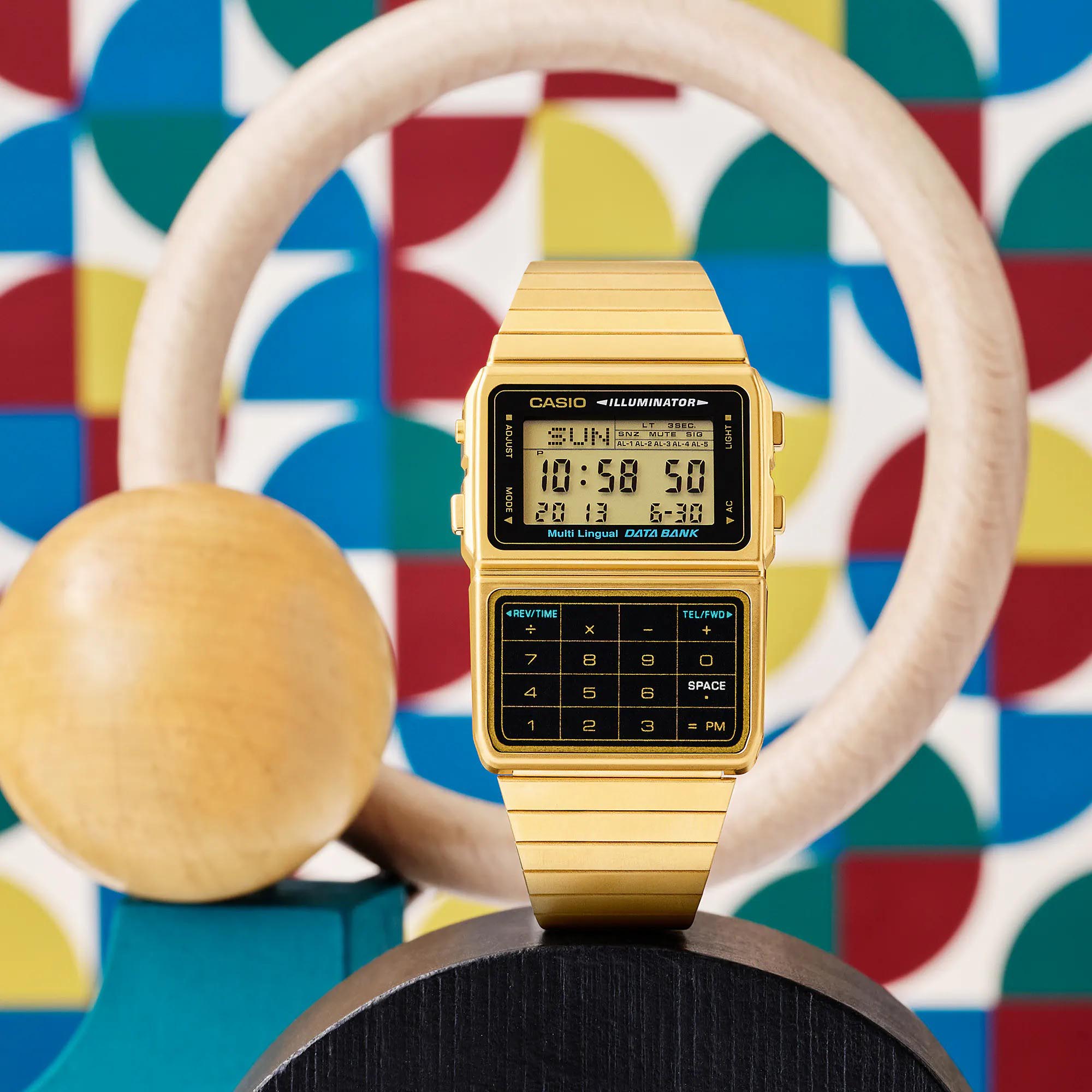Casio Databank DBC-611G-1 Gold Calculator Vintage Digital Men