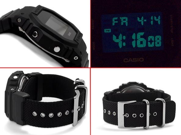 Casio G-Shock DW-5600BBN-1 Digital Men Watch Military Black CORDURA Nato Band ozdigitalwatch.com.au