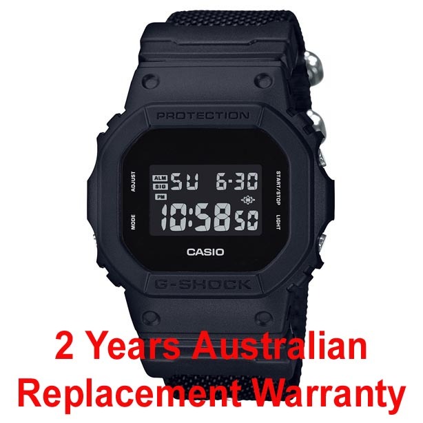 Casio G-Shock DW-5600BBN-1 Digital Men Watch Military Black CORDURA Nato Band ozdigitalwatch.com.au