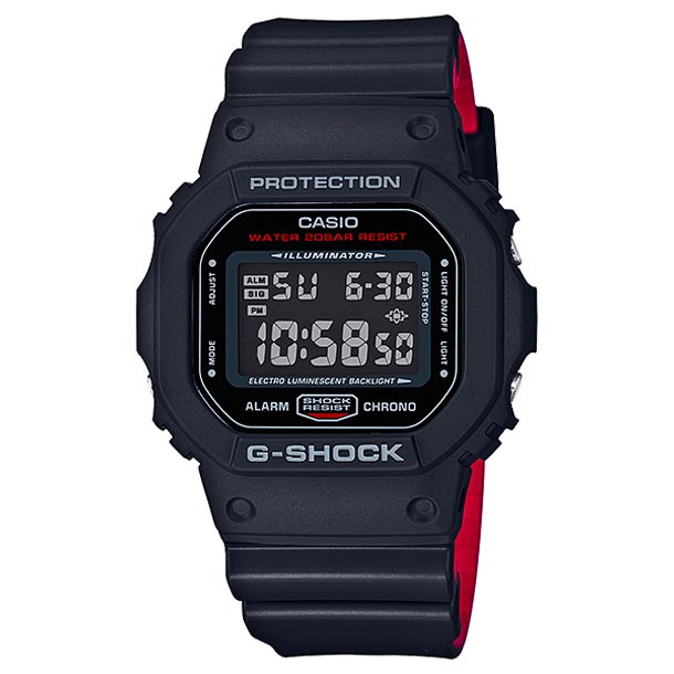 Casio G-Shock DW-5600HR-1 Digital Men's Watch (Black x Red) DW5600HR-1