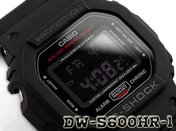 Casio G-Shock DW-5600HR-1 Digital Men Watch Black Red ozdigitalwatch.com.au