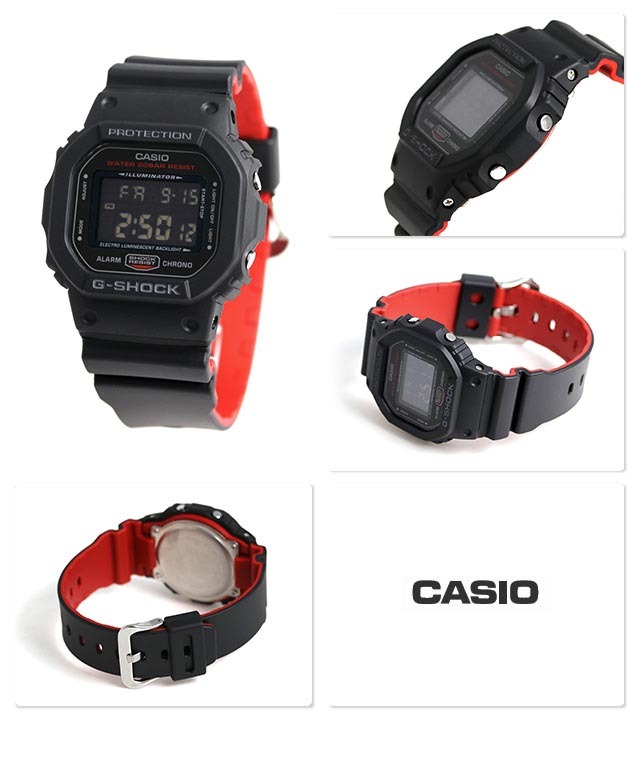Casio G-Shock DW-5600HR-1 Digital Men Watch Black Red ozdigitalwatch.com.au