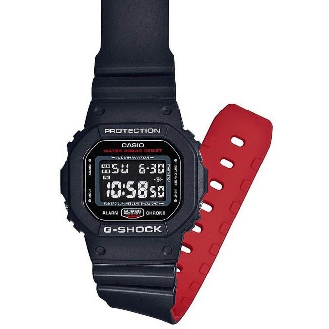 Casio G-Shock DW-5600HR-1 Digital Men Watch Black Red ozdigitalwatch.com.au