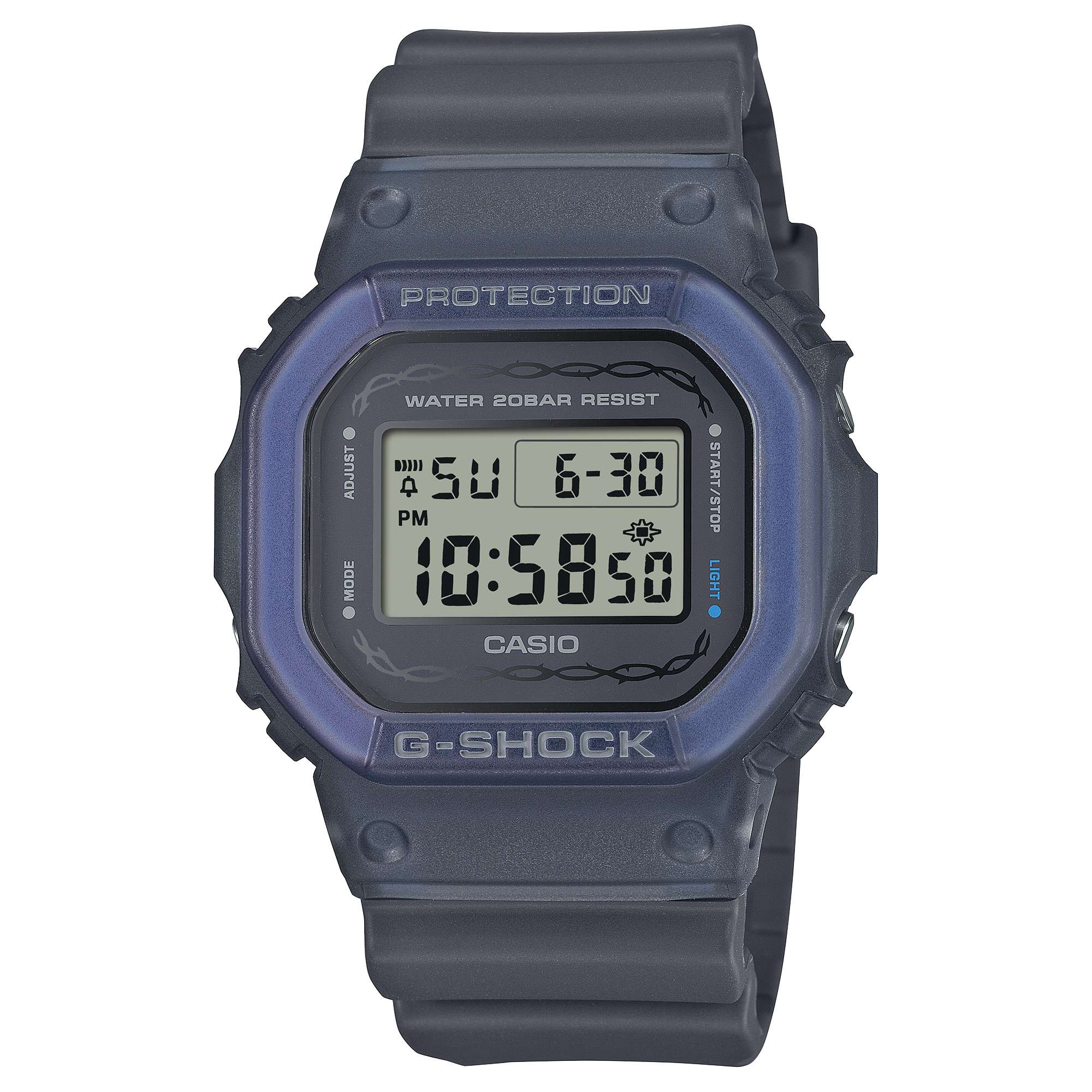 Casio G-Shock DW-5600RS-8 LED Backlight Men's Digital Watch (Grey & Blue) DW5600RS-8