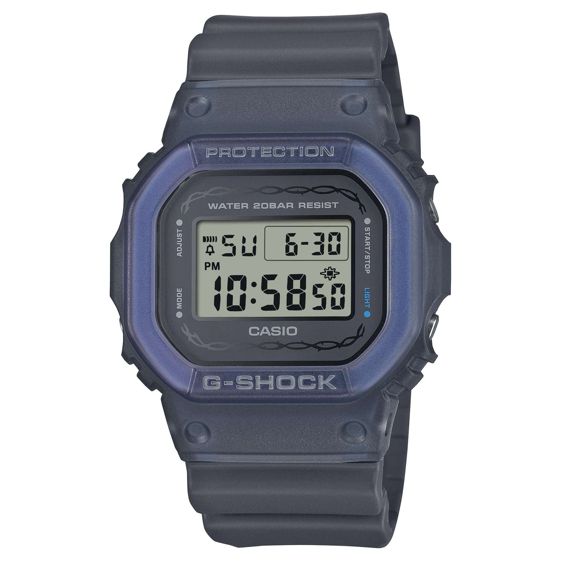 Casio G-Shock DW-5600RS-8 LED Backlight Men's Digital Watch (Grey & Blue) DW5600RS-8