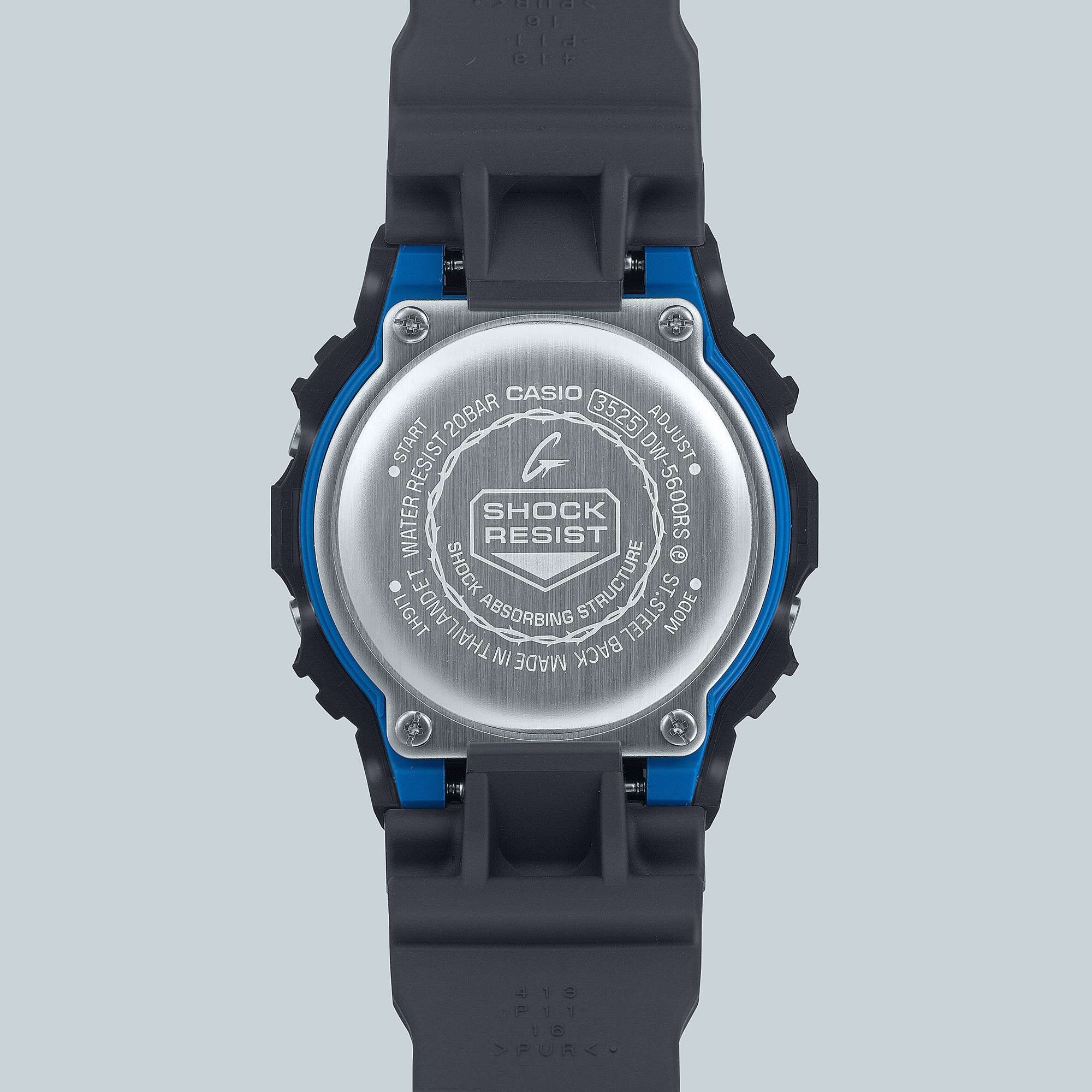 Casio G-Shock DW-5600RS-8 LED Backlight Men's Digital Watch (Grey & Blue) DW5600RS-8