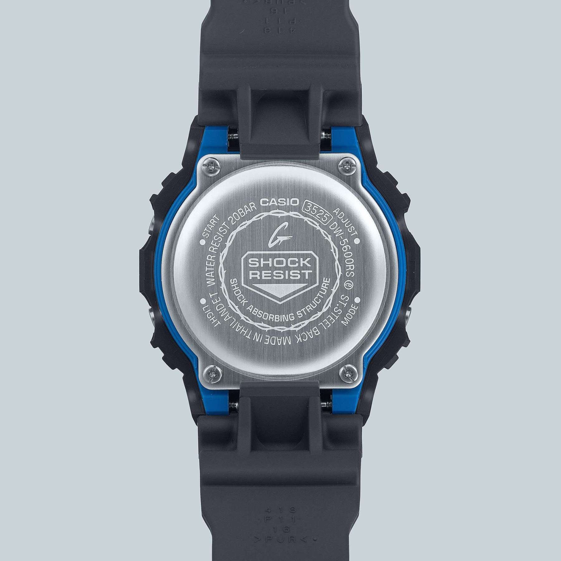 Casio G-Shock DW-5600RS-8 LED Backlight Men's Digital Watch (Grey & Blue) DW5600RS-8