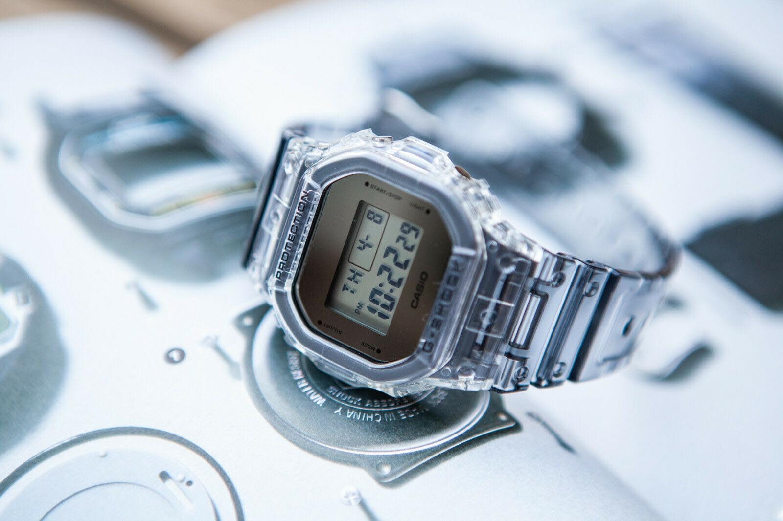 Casio G-Shock DW-5600SK-1 Digital Men Watch Clear Semi-transparent ozdigitalwatch.com.au