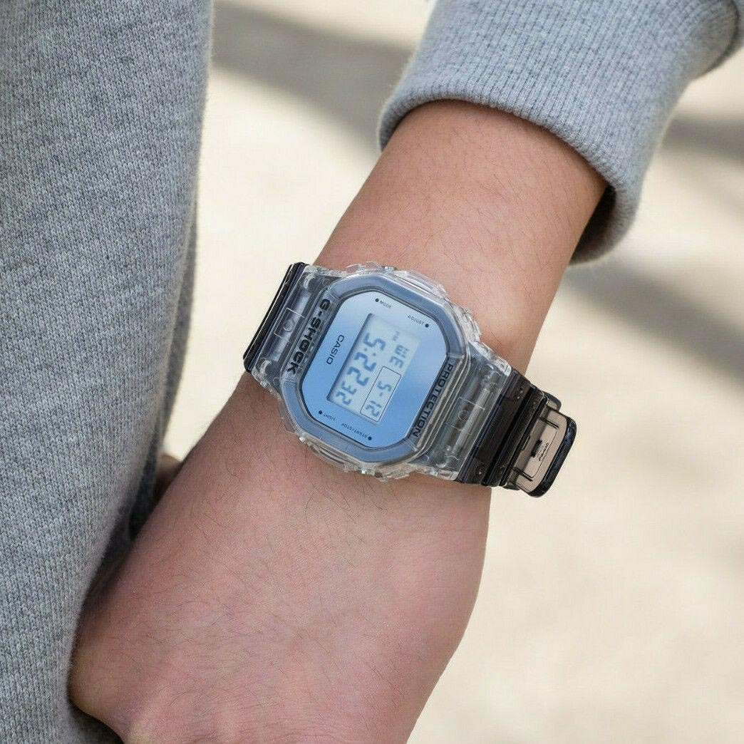 Casio G-Shock DW-5600SK-1 Digital Men Watch Clear Semi-transparent ozdigitalwatch.com.au