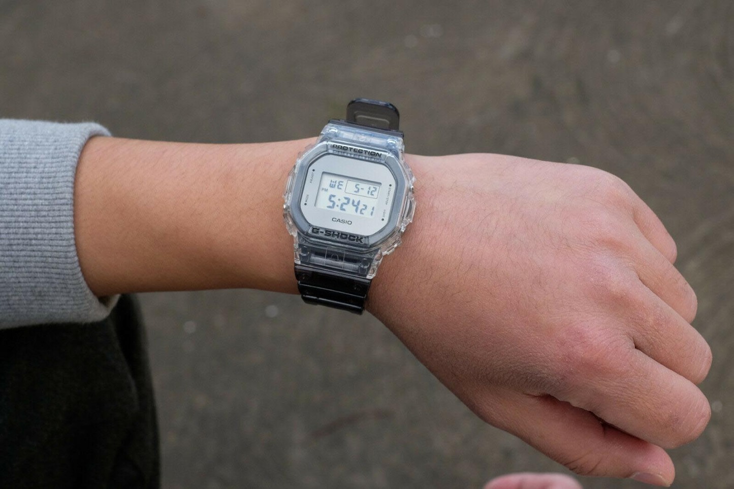 Casio G-Shock DW-5600SK-1 Digital Men Watch Clear Semi-transparent ozdigitalwatch.com.au