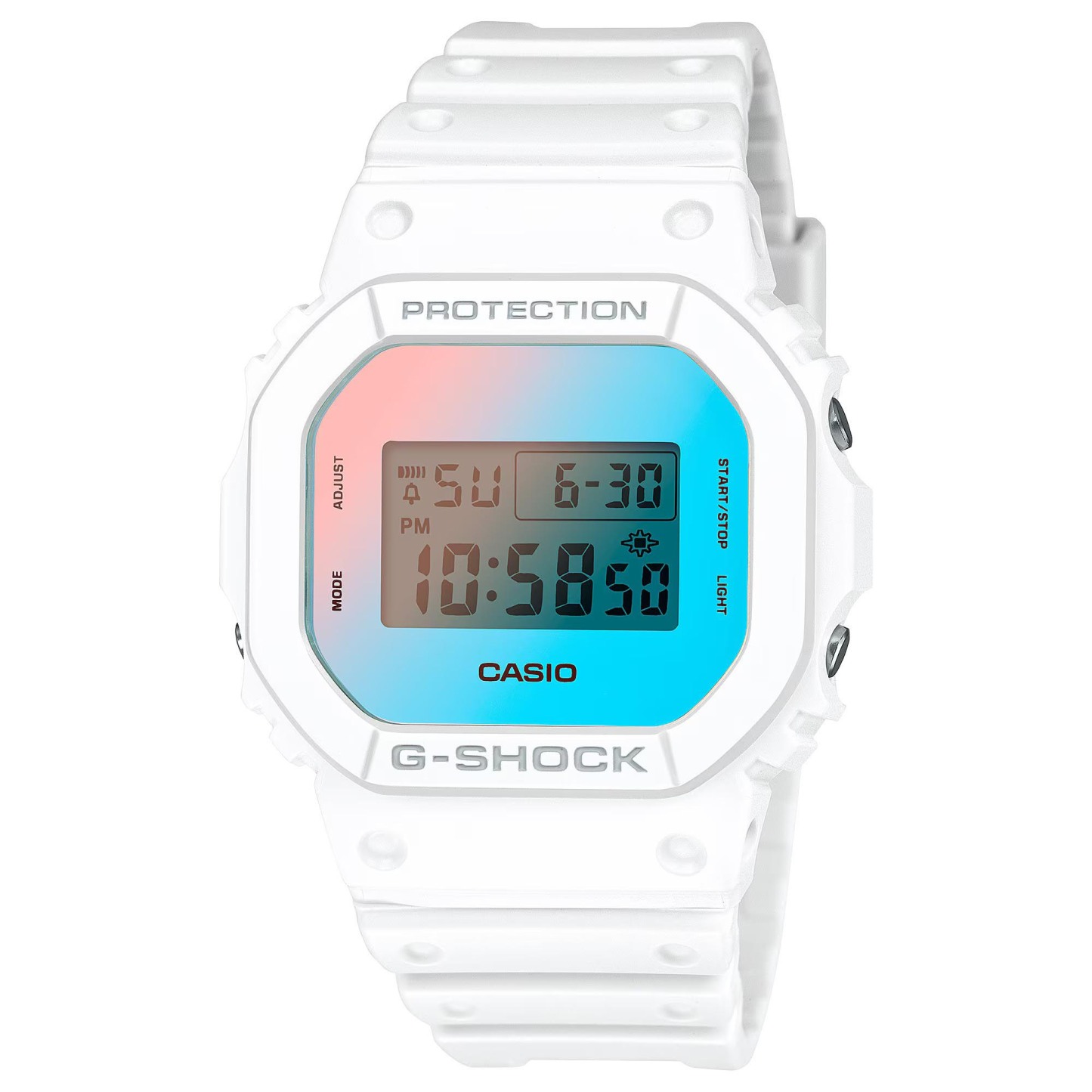 Casio G-Shock DW-5600TL-7 White and Blue LED Backlight Digital Men's Watch DW5600TL-7