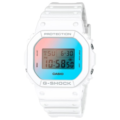 Casio G-Shock DW-5600TL-7 White and Blue LED Backlight Digital Men's Watch DW5600TL-7