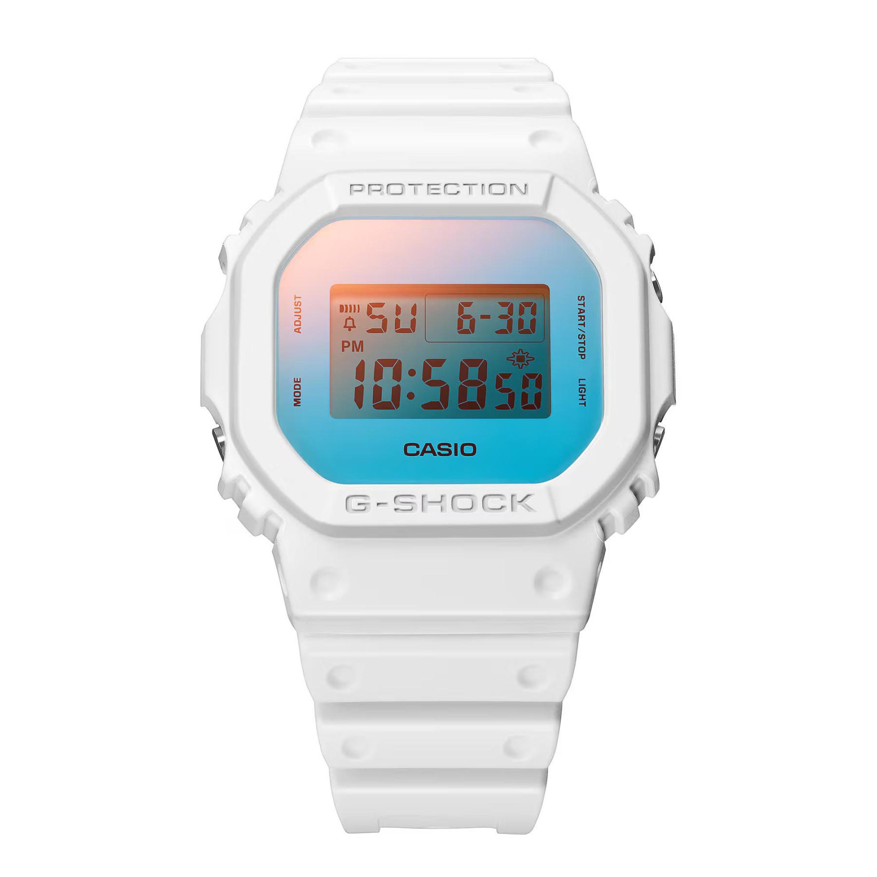 Casio G-Shock DW-5600TL-7 White and Blue LED Backlight Digital Men's Watch DW5600TL-7